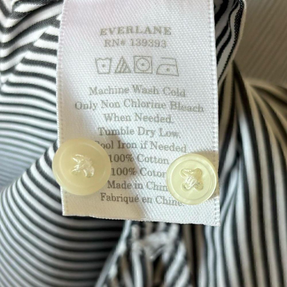 Everlane Shirt Midi Blue White Dress Long Sleeve Stripe Size XS - Picture 9 of 9